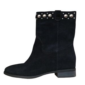 MICHAEL KORS Hayes Suede Studded Boots - Black - Size 6.5 - New!